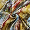 100% Viscose Digital Fabric Botanical Marbel Floral Flower Abstract 140cm Wide
