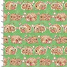 100% Cotton Fabric 3 Wishes Christmas Candy Cane Gingerbread Houses Festive