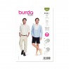 Burda Style Sewing Pattern 5895 Men's Slip-On Top With Stand Or Classic Collar