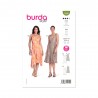 Burda Style Sewing Pattern 5899 Misses' Waisted Dress With Mock-Wrap Bodice
