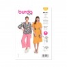 Burda Style Sewing Pattern 5921 Misses' Faux Front Band Pleated Dress and Top