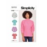 Simplicity Sewing Pattern S9705 Misses' Darted Neckline Fitted Tops Zip Closure