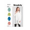 Simplicity Sewing Pattern S9707 Misses' Relaxed Fit Button Front Shirts Blouse