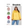 Simplicity Sewing Pattern S9708 Misses' Relaxed Fit Button Front Shirts Blouse