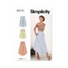 Simplicity Sewing Pattern S9710 Misses' Button-Front Panelled Back Yokes Skirts
