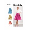 Simplicity Sewing Pattern S9711 Misses' Contoured Waistband Pleated Full Skirts
