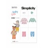 Simplicity Sewing Pattern S9720 Babies' Knit Dress, Top, Trousers, Hat, Headband