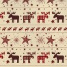 100% Cotton Rose and Hubble Christmas Reindeer Moose Star Nordic 135cm Wide
