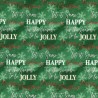 100% Cotton Rose and Hubble Christmas Snowflake Merry Christmas Jolly 135cm Wide