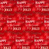 100% Cotton Rose and Hubble Christmas Snowflake Merry Christmas Jolly 135cm Wide
