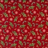 100% Cotton Fabric Rose & Hubble Christmas Mistletoe Snowflake Holly 135cm Wide