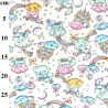 SALE 100% Cotton Poplin Fabric Rose & Hubble Fantasy Unicorn Elephant Rainbows