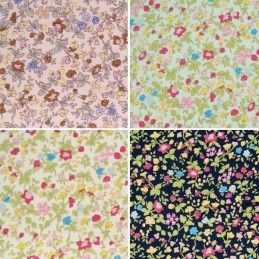 Summery Stems Floral Flower Field 100% Cotton Poplin Fabric (Fabric Freedom)