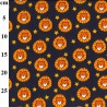 Polycotton Fabric King of the Jungle Lion Mane Star Animal Pride