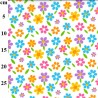Polycotton Fabric Scattered Floral Flower Pansy Garden Urban Street