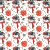 100% Cotton Digital Fabric Rose & Hubble Christmas Festive Xmas Snowman Holly