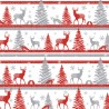 100% Cotton Digital Fabric Rose & Hubble Christmas Festive Xmas Woodland Animals