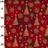 100% Cotton Fabric John Louden Christmas Tree Snowflake Stars Mottled Festive