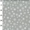 100% Cotton Fabric John Louden Christmas Snowflakes Snow Festive Xmas