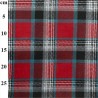 100% Polyester Supersoft Single Sided Printed Fleece Fabric Red & Black Tartan