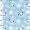 100% Polyester Supersoft Single Sided Printed Fleece Fabric Cute Pandas Stars