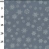 100% Cotton Fabric John Louden Christmas Snowflakes Snow Metallic Xmas Festive