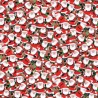 100% Cotton Fabric Makower Christmas Santa Crowd Father Christmas Bunched Xmas