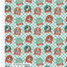 100% Cotton Fabric Hoppy Christmas Peter Rabbit Festive Gingham Scallop Badges