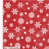 100% Cotton Fabric Debbi Moore Driving Gnome For Christmas Snowflakes Snow Red