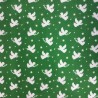 Polycotton Fabric Christmas Xmas Festive Angel Horns Trumpets Scattered Stars