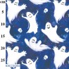 100% Cotton Digital Fabric Rose & Hubble Halloween Galaxy Ghosts Ghoul Skull