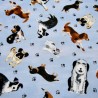 100% Cotton Fabric Timeless Treasures Tossed Dogs Puppies & Paw Prints