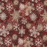 Christmas Lurex Tapestry Fabric Flakes Snowflake Snow Festive 140cm Wide