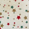 Christmas Lurex Tapestry Fabric Stars Star Dots Spots Xmas Festive 140cm Wide