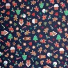 100% Cotton Poplin Fabric Christmas Treats Biscuits Gingerbread House