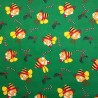 100% Cotton Poplin Fabric Christmas Bumble Bees Festive Antlers Seasonal
