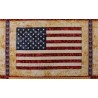 Sale 100% Cotton Fabric Quilting Treasures Home Of The Brave USA Flag Panel