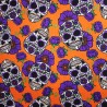 Polycotton Fabric Halloween Flower Floral Sugar Skull Day Of The Dead