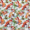 100% Cotton Fabric Christmas Fox Foxes Snowing Xmas Festive