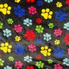 Sale Supersoft Double Sided Cuddle Fleece Fabric Dog Paw Prints Puppy Puppies