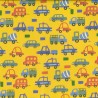 PU Face Polyester Back Waterproof Printed Fabric Multi Cars Vehicles 138cm Wide