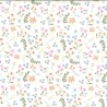 PU Face Polyester Back Waterproof Printed Fabric Petite Flower Floral 138cm Wide