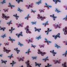 Digitally Printed Cotton Jersey Fabric Flying Butterflies Butterfly Insect