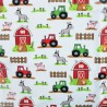 Digitally Printed Cotton Jersey Fabric Farmyard Friends Farm Animals Bard Tactor