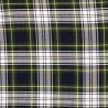 Polyviscose Tartan Fabric Fashion Green White 63 Scottish Plaid Check Woven