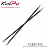 KnitPro 25cm Karbonz Single Pointed Brass Tip Knitting Needles