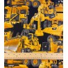 (REMNANT) 100% Cotton Fabric Caterpillar Construction Trucks 100cm x 112cm