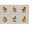 Cotton Rich Linen Look Fabric Digital Fluffy Duckling Duck Duckies Panel