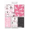 SALE 100% Cotton Fabric Princess Bella 5 x Fat Quarter Bundle Castle Unicorn Bird Pink