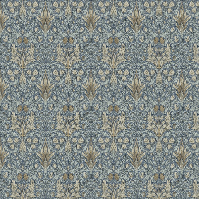 William Morris Snakeshead Cotton Panama Digital Fabric Floral Damask Upholstery